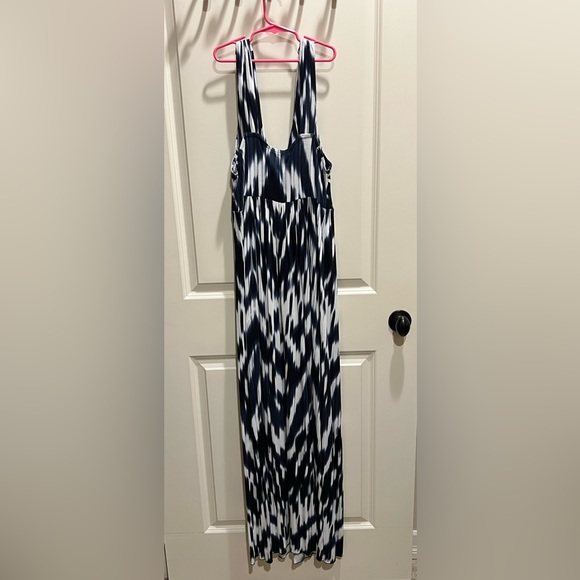 #111 NEW INC International Concepts Woman Size OX Color Blue & White - Picture 2 of 4